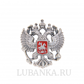 Значок Герб России серебро